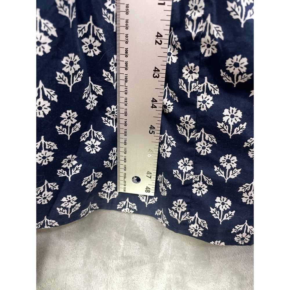 J.Crew Willa Midi Dress Size 8 Navy Blue Floral Tiered Pockets MSRP $158 NWT - Picture 9 of 10